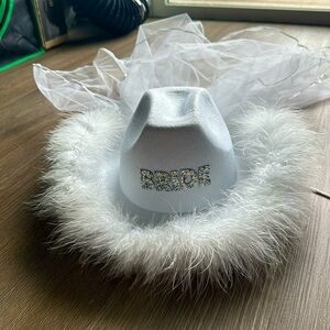 Bachelorette bridal cowgirl hat